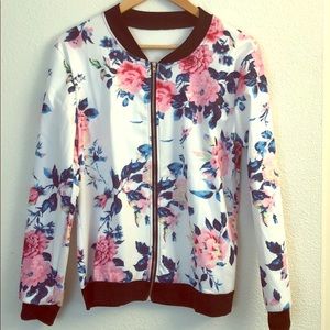 Floral bomber jacket